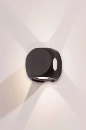 Applique cubo per esterno nero 3000k 4 fasci di luce Promo Stagionale