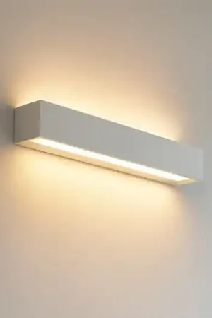 Applique gesso bianco moderna rettangolare hermione sforzin Prezzo Di Fabbrica