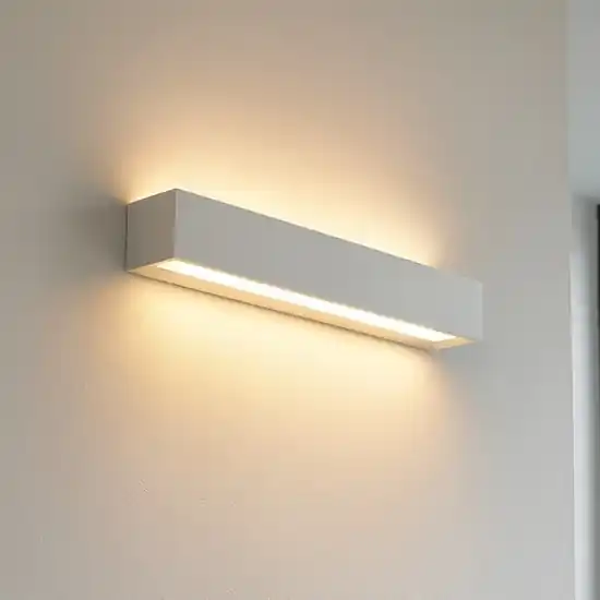 Applique gesso bianco moderna rettangolare hermione sforzin Prezzo Di Fabbrica