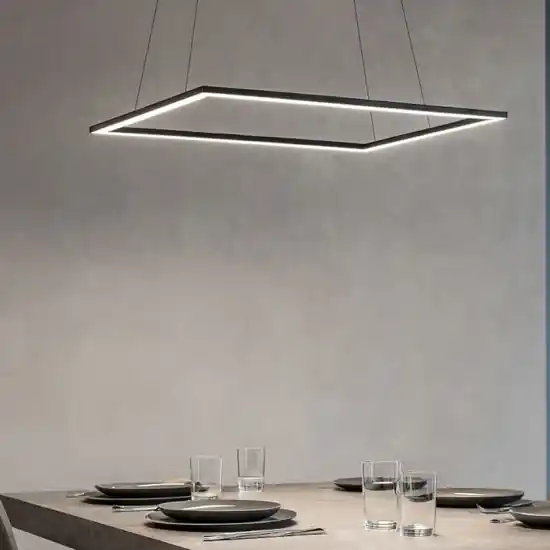Subito Disponibile Lampadario moderno led 68w 3000k bianco affralux quattro