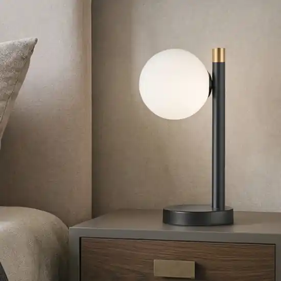 Compra Adesso Abat jour camera da letto miloox pomi dimmerabile sfera vetro sfera bianca