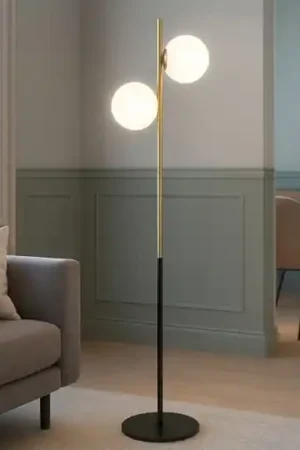 Più Venduto Lampada da terra jugen miloox nero oro moderno