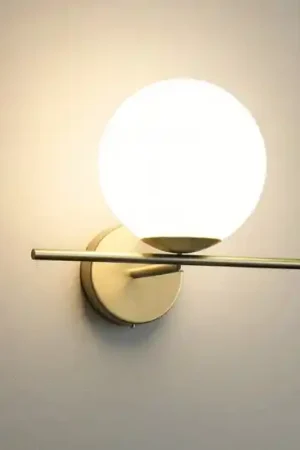 Jugen miloox applique da interno oro sfera vetro bianco Sconto