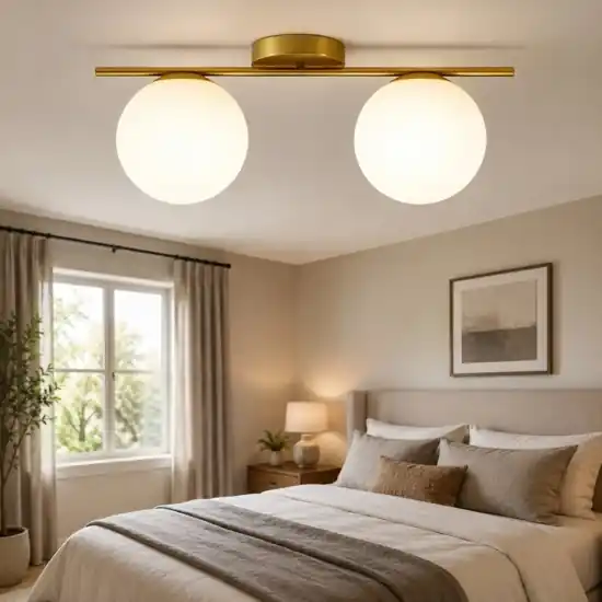 Spedizione Espresso Plafoniera per camera da letto moderna oro jugen miloox