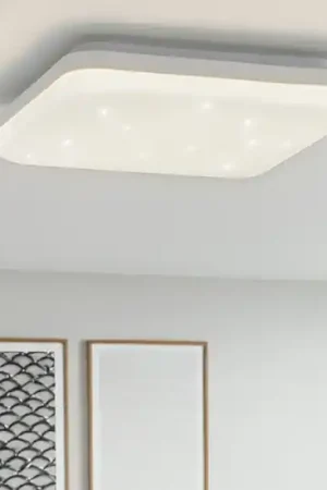 Eglo frania plafoniera bianca led 17w 3000k effetto cristalli Popolare