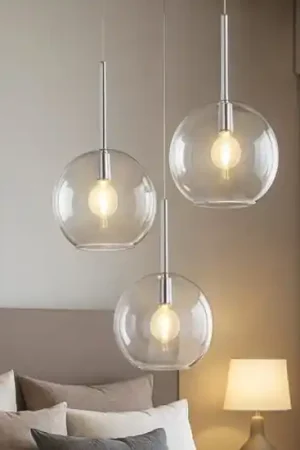 Vendita Finale Lampadario per camera matrimoniale vetri trasparenti