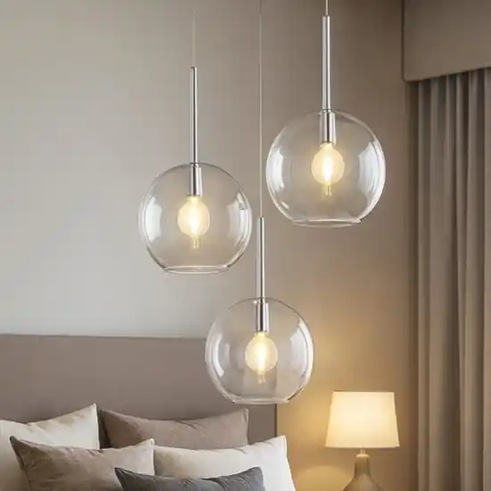 Vendita Finale Lampadario per camera matrimoniale vetri trasparenti