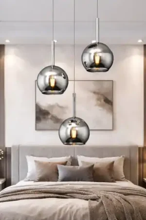 Ultimissimo Modello Lampadario per camera da letto sfere vetro cromo