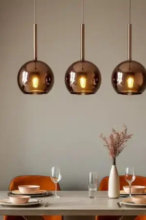 Ultima Occasione Lampadario per soggiorno sfere vetro rame