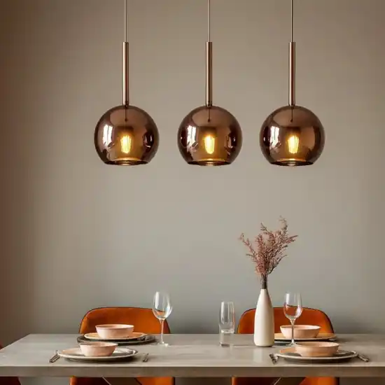 Ultima Occasione Lampadario per soggiorno sfere vetro rame