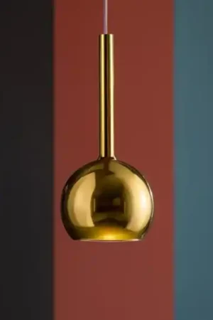 Vendita Finale Lampada a sospensione sfera vetro specchiato oro lucido