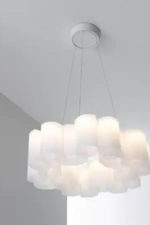 Prezzo Di Fabbrica Honey stilnovo lampadario moderno bianco diametro 110cm led integrato