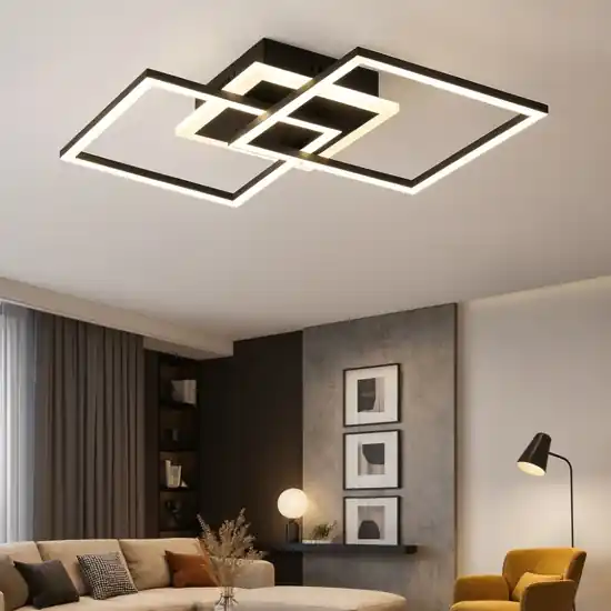 Di Tendenza Plafoniera led 25w 3000k quadrata nera dimmerabile moderna