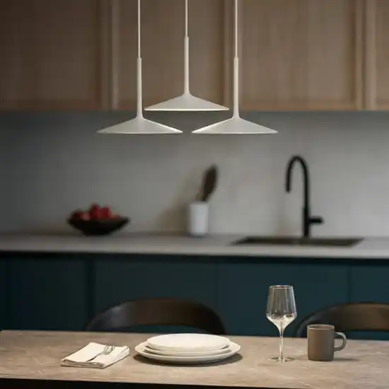 Linea light poe lampadario da cucina bianca led 19w 3000k Novità