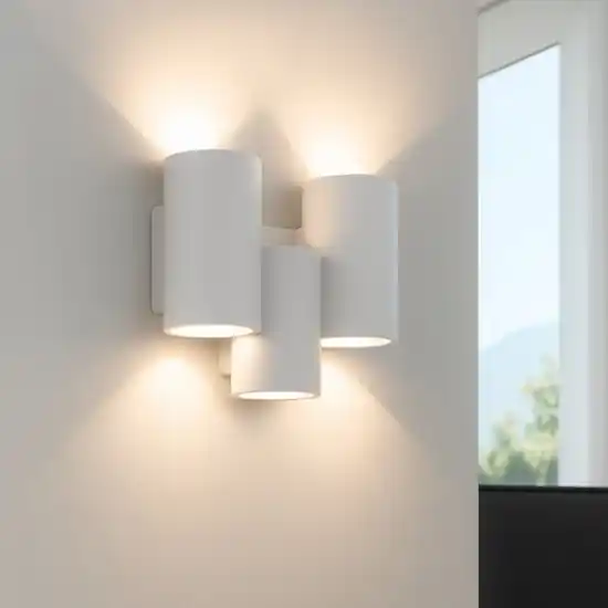 Nuova Collezione Applique di gesso bianca arta sforzin cilindri