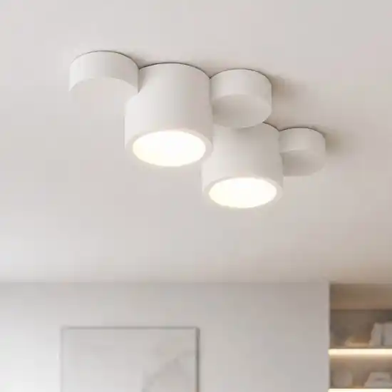 Plafoniera di gesso bianca moderna chio sforzin Acquista Ora
