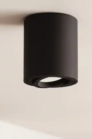 Faretto nero cilindro da soffitto orientabile gea luce Nuovo Arrivo