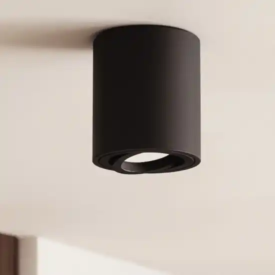 Faretto nero cilindro da soffitto orientabile gea luce Nuovo Arrivo