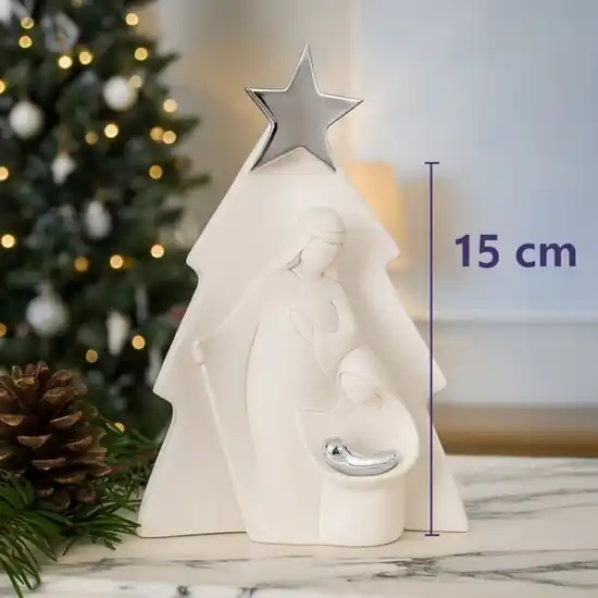 Bongelli preziosi presepe di natale h15 natività moderna bianco Bestseller
