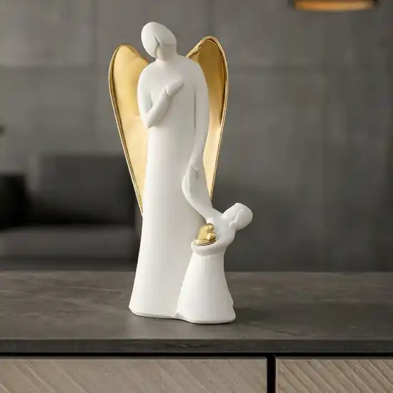 Statuetta angelo bimbo scultura ali oro bongelli preziosi Pagamento Sicuro