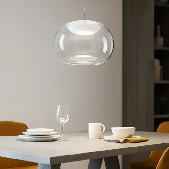 La mariee stilnovo lampadario moderno vetro trasparente led 9w 3000k Ordina Subito