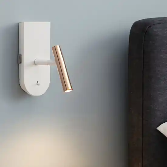 Applique per comodini camera da letto albergo rame e bianco 1night stilnovo Compra Adesso