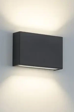 Applique led 10w 4000k linea light box w2 bi emissione cemento Acquista Ora