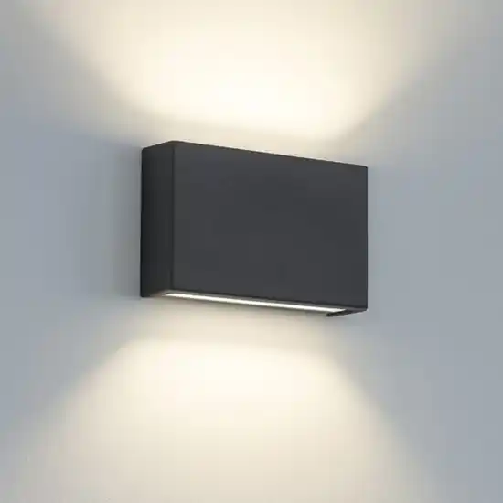 Applique led 10w 4000k linea light box w2 bi emissione cemento Acquista Ora