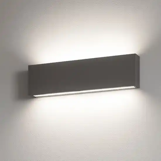 Sconto Linea light box w2 applique led 19w 4000k cemento bi emissione