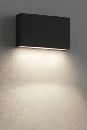 Reso Gratuito Applique led 14w 4000k linea light box w1 grigio cemento mono emissione