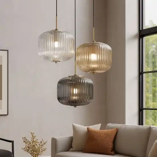Solo Oggi Lampadario moderno so odette ondaluce per soggiorno tre vetri colorati