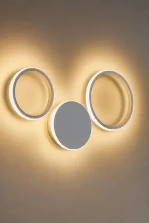 Applique led 3000k ap pois ondaluce silver design moderna Promozione Esclusiva