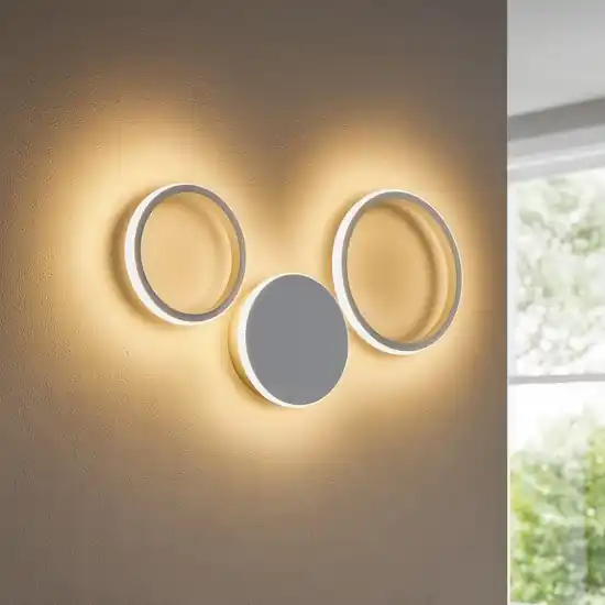 Applique led 3000k ap pois ondaluce silver design moderna Promozione Esclusiva