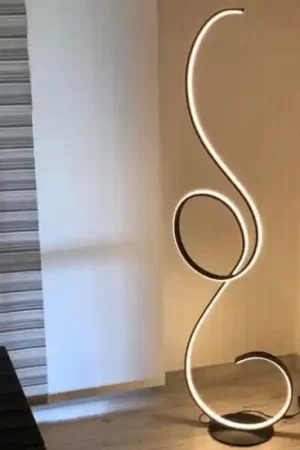 Compra Oggi Stesso Lampada da terra moderna pt flock ondaluce nera