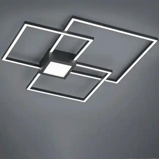 Plafoniere led antracite moderna dimmerabile 38w 3000k per soggiorno Esclusivo