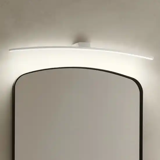 Ultime Pezzi Applique luce specchio bagno curvo bianco 3000k