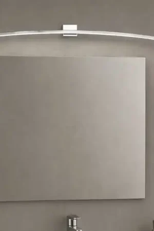 Applique per specchio da bagno cromo 3000k design curvo toplight Esclusivo