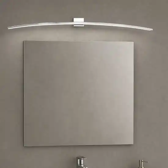 Applique per specchio da bagno cromo 3000k design curvo toplight Esclusivo