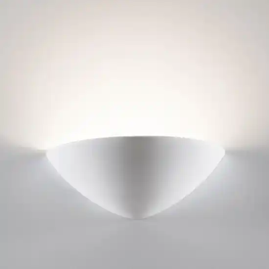 Spedizione Espresso Applique di gesso bianco ceramica mezzaluna