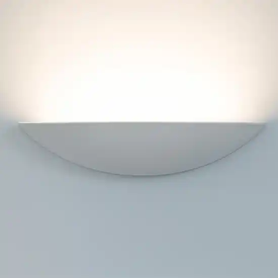 Miglior Prezzo Applique in gesso ceramica bianco mezzaluna