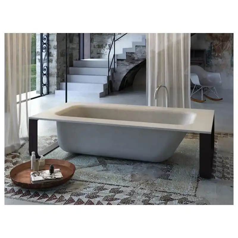 Offerta Lampo GLASS Concrete Bath vasca con piletta e struttura