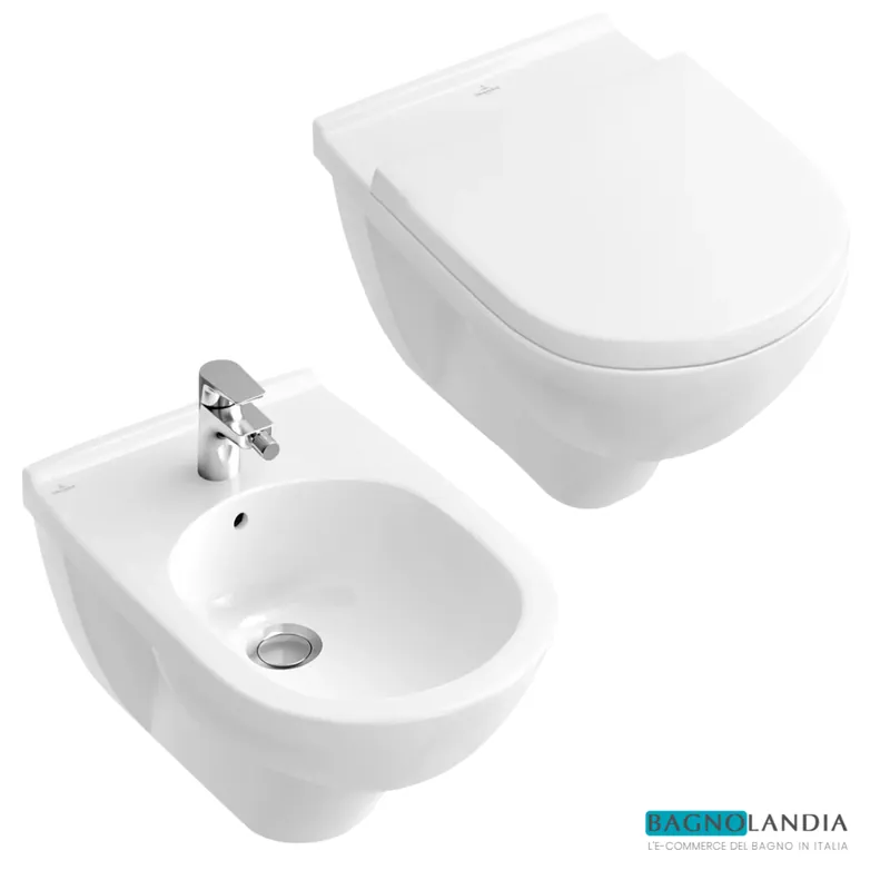 VILLEROY & BOCH O.Novo pacchetto Wc sospeso + Bidet + Copriwater Ordina Subito