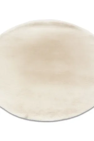 Acquista Ora Tappeto BUNNY Rotondo Avorio IMITAZIONE PELLICCIA CONIGLIO