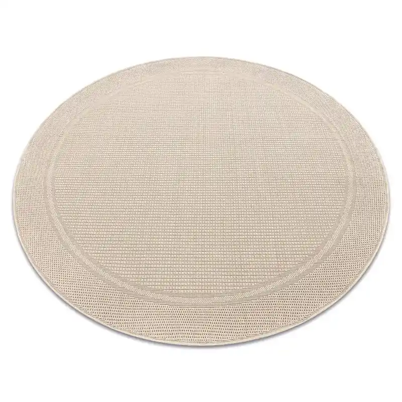 Tappeto TIMO 5979 cerchio SISAL all‘aperto telaio bianco - PRODOTTO DI SECONDO GRADO Offerta Speciale