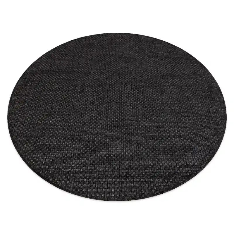 Tappeto TIMO 0000 cerchio SISAL all‘aperto nero - PRODOTTO DI SECONDO GRADO Nuovo Arrivo