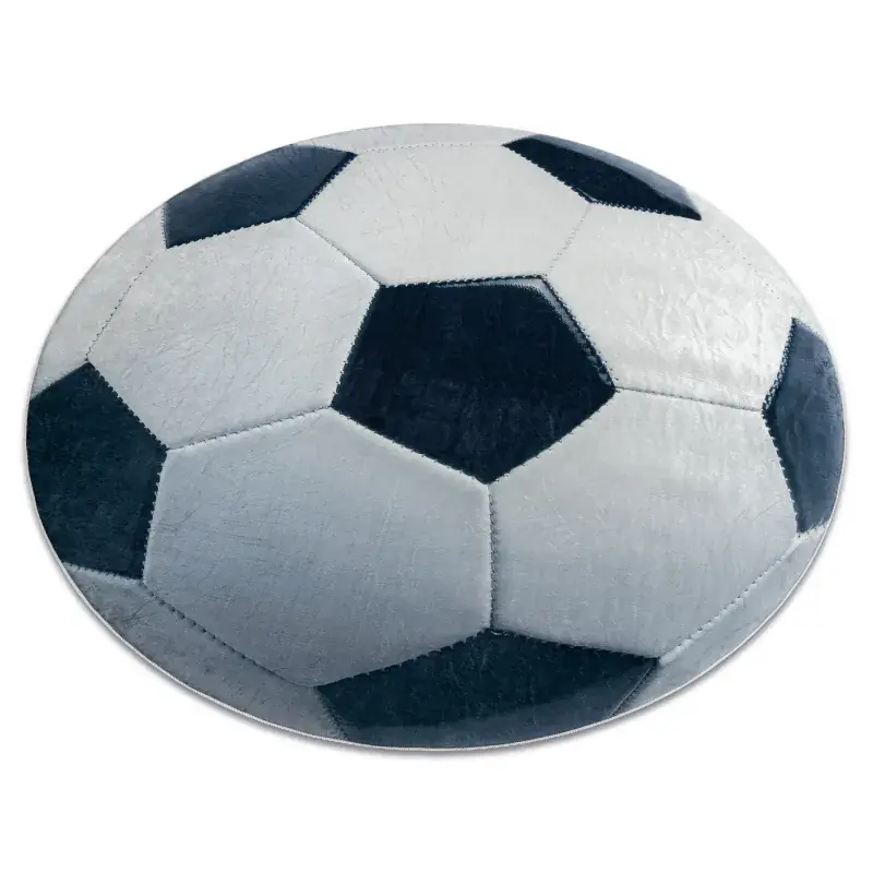 Tappeto lavabile BAMBINO 38540 cerchio - calcio per bambini antiscivolo - nero / bianca Offerta Del Giorno