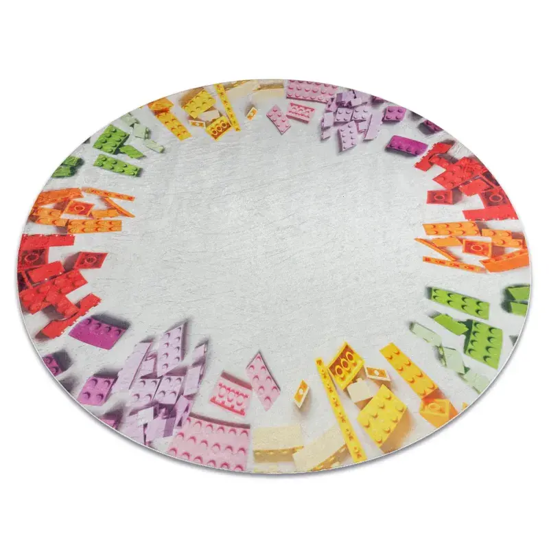 Compra Adesso Tappeto lavabile BAMBINO cerchio Kit di costruzione per bambini antiscivolo - grigio / giallo