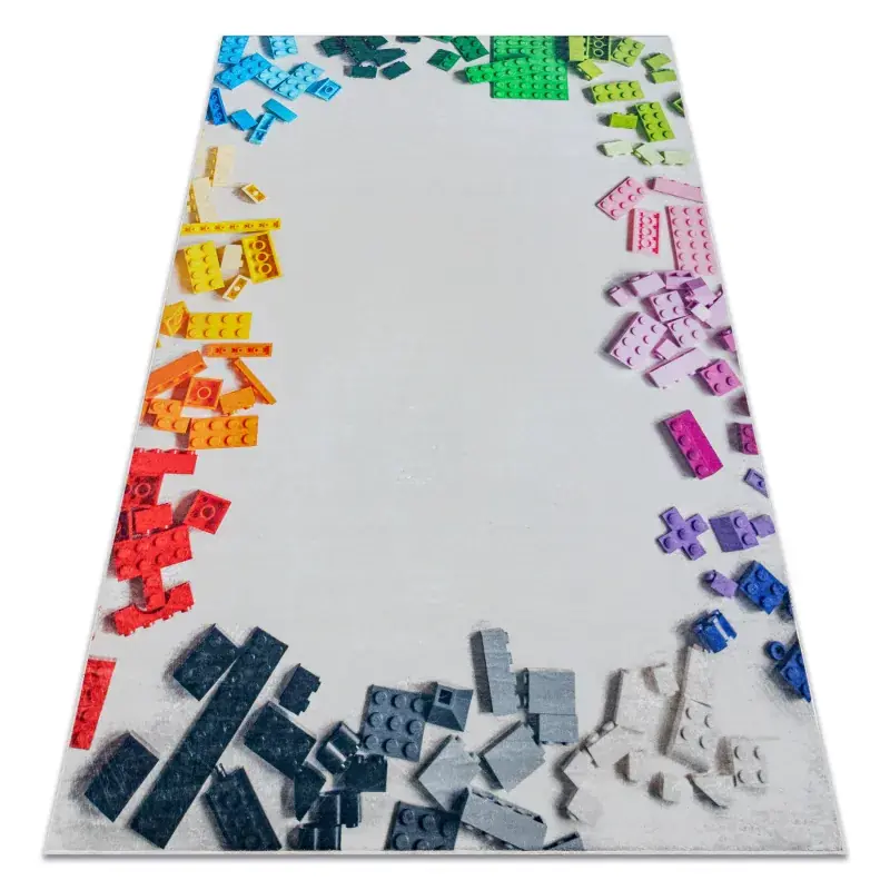 Tappeto lavabile BAMBINO 38480 Kit di costruzione per bambini antiscivolo - grigio / giallo Acquista Ora