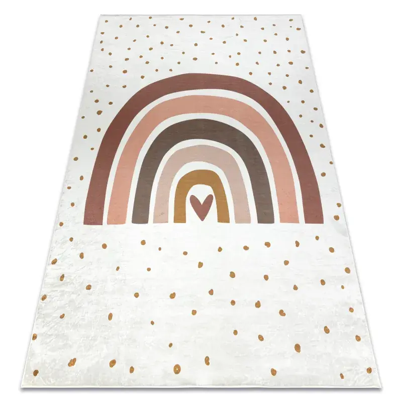 Acquista Ora Tappeto lavabile BAMBINO Arcobaleno, punti per bambini antiscivolo - bianca / marrone