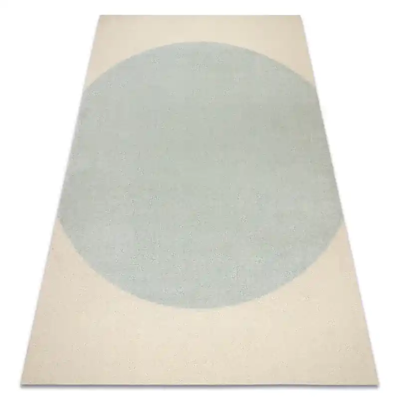 Promo Stagionale Tappeto FLUX 461.10.AE500 lana OSTA - Geometrico, strutturato, loft blu / crema